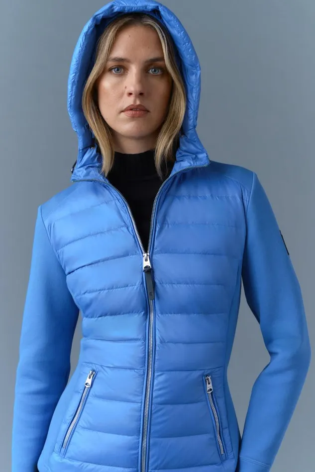 Puffers Women Mackage DELLAR Hybrid Jacket With Hood Cream