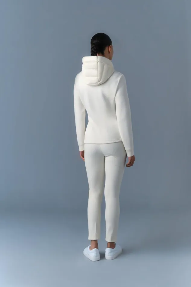 Puffers Women Mackage DELLAR Hybrid Jacket With Hood Cream