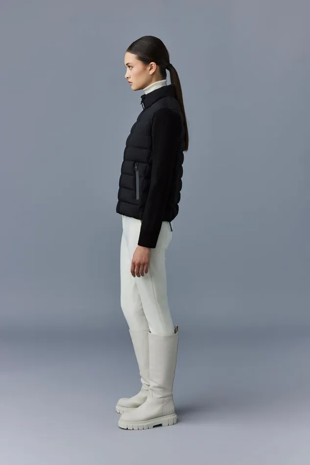 Puffers Women Mackage OCEANECITY Light Down Mixedmedia Jacket Black Puffers Women Mackage OCEANECITY Light Down Mixedmedia Jacket Black