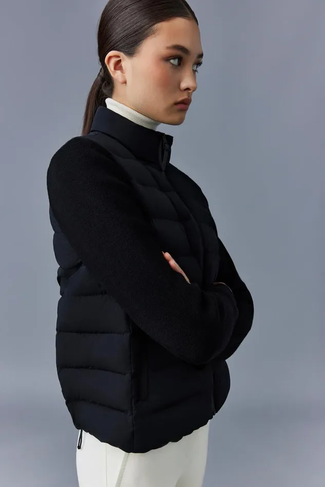 Puffers Women Mackage OCEANECITY Light Down Mixedmedia Jacket Black Puffers Women Mackage OCEANECITY Light Down Mixedmedia Jacket Black