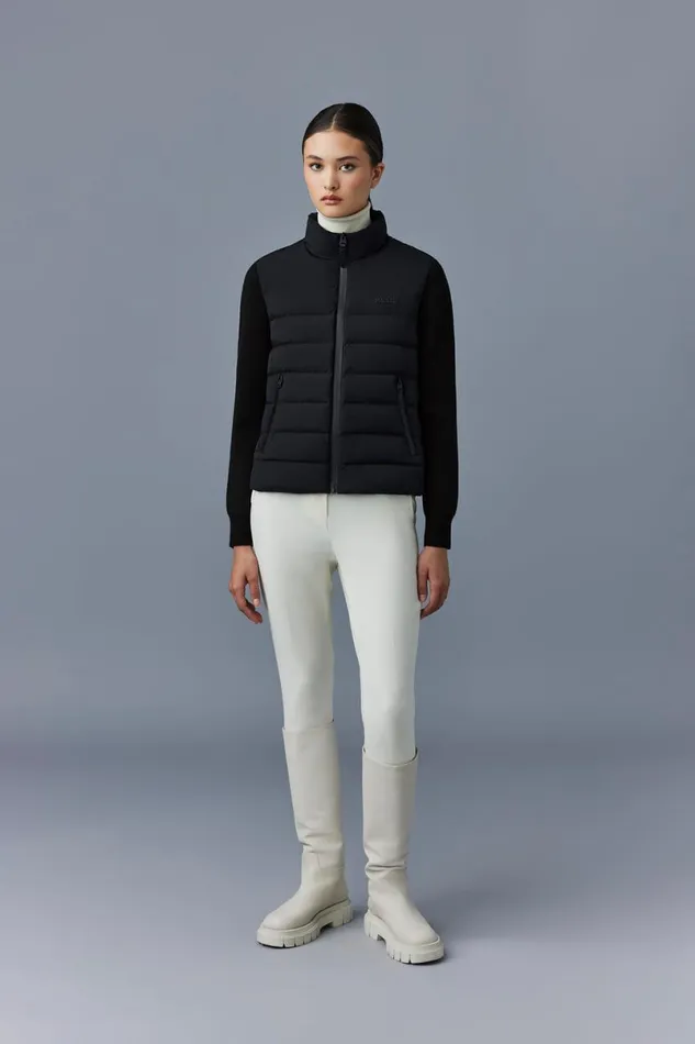 Puffers Women Mackage OCEANECITY Light Down Mixedmedia Jacket Black Puffers Women Mackage OCEANECITY Light Down Mixedmedia Jacket Black