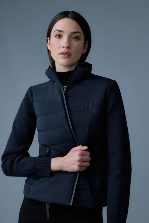 Puffers Women Mackage OCEANECITY Light Down Mixedmedia Jacket Black Puffers Women Mackage OCEANECITY Light Down Mixedmedia Jacket Black