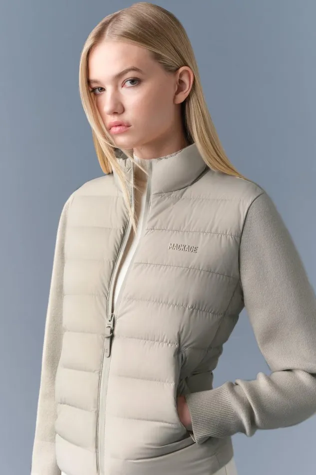Puffers Women Mackage OCEANECITY Light Down Mixedmedia Jacket Black Puffers Women Mackage OCEANECITY Light Down Mixedmedia Jacket Black