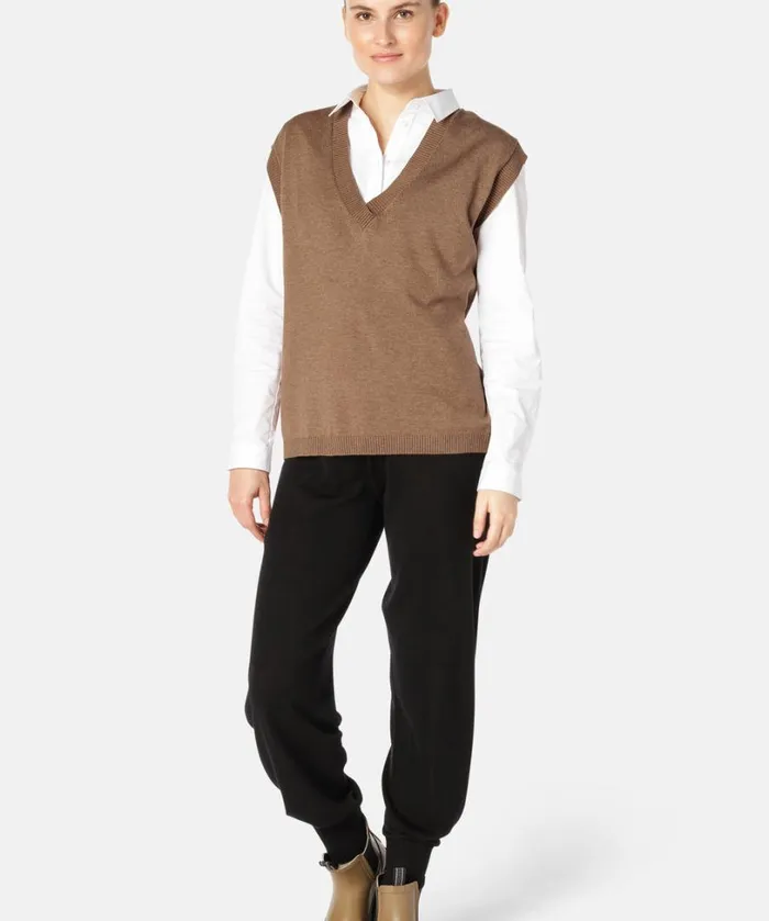 Pullover 8211 Dark Camel Clothing Ilse Jacobsen Knitwear