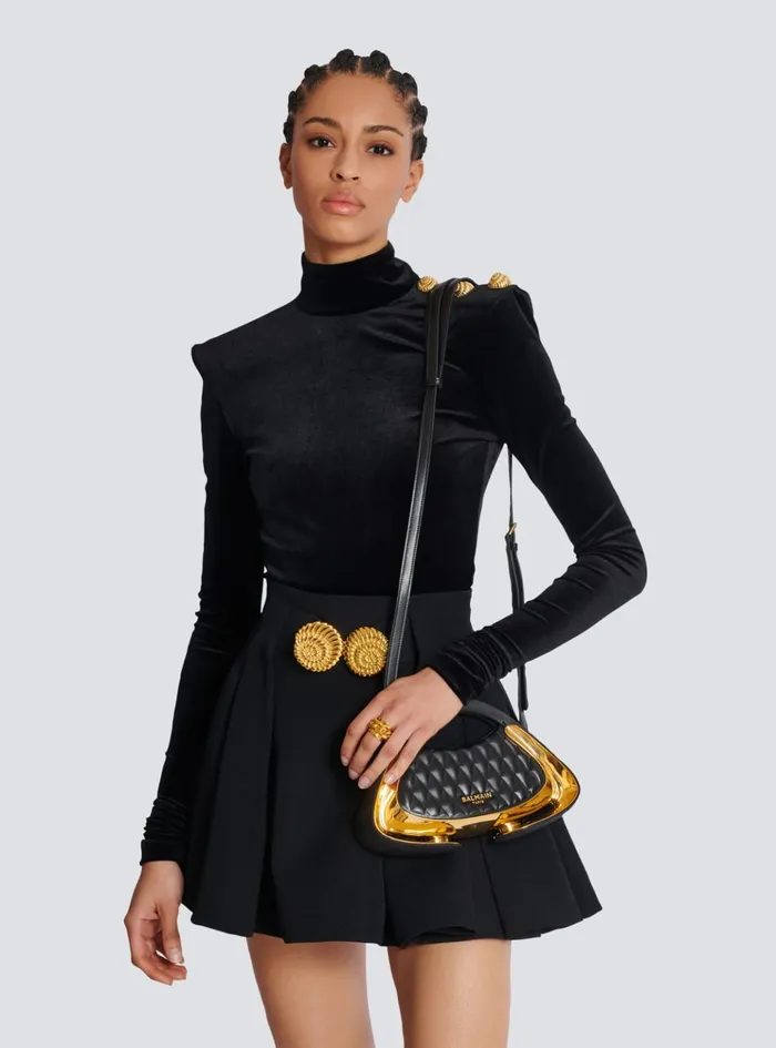 Quilted Small Jolie Madame Bag Black Women Balmain Mini Bags