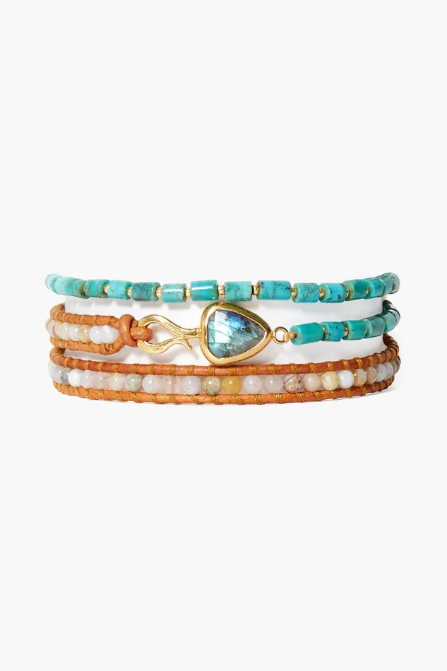 Rahel Wrap Bracelet Turquoise Mix Women Chan Luu Bracelets