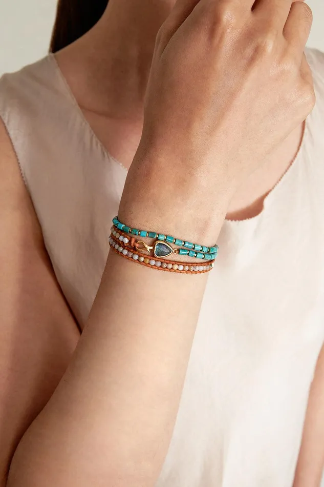 Rahel Wrap Bracelet Turquoise Mix Women Chan Luu Bracelets