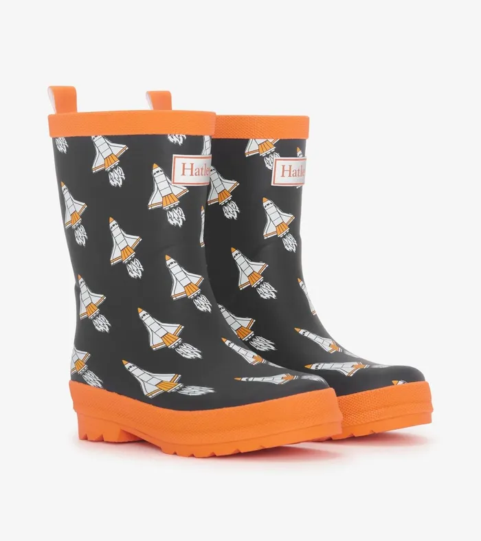 Rainwear Boys Hatley Boys Space Shuttles Matte Rain Boots