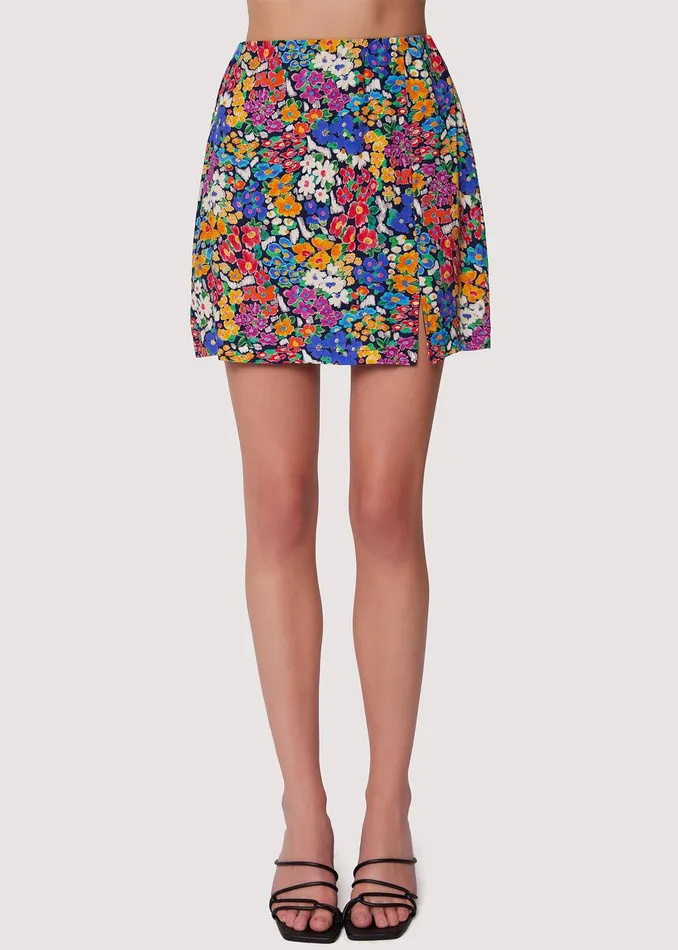 Renoir039s Terrace Mini Skirt Flowermulti Women Lost Wander Skirts