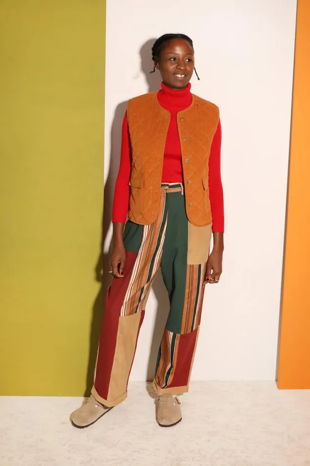 Rhode Trouser Patchwork Stripe Womens LF Markey Trousers
