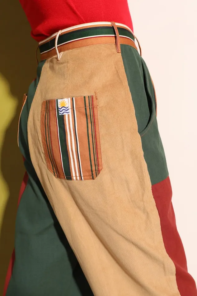 Rhode Trouser Patchwork Stripe Womens LF Markey Trousers