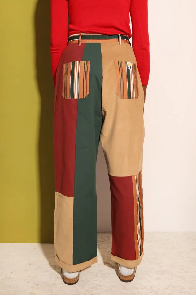 Rhode Trouser Patchwork Stripe Womens LF Markey Trousers
