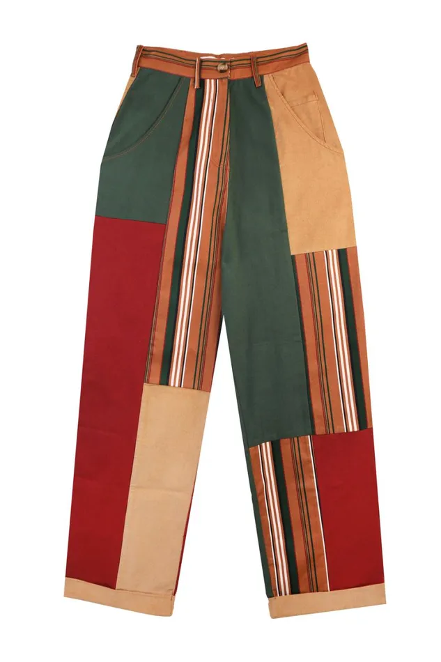 Rhode Trouser Patchwork Stripe Womens LF Markey Trousers