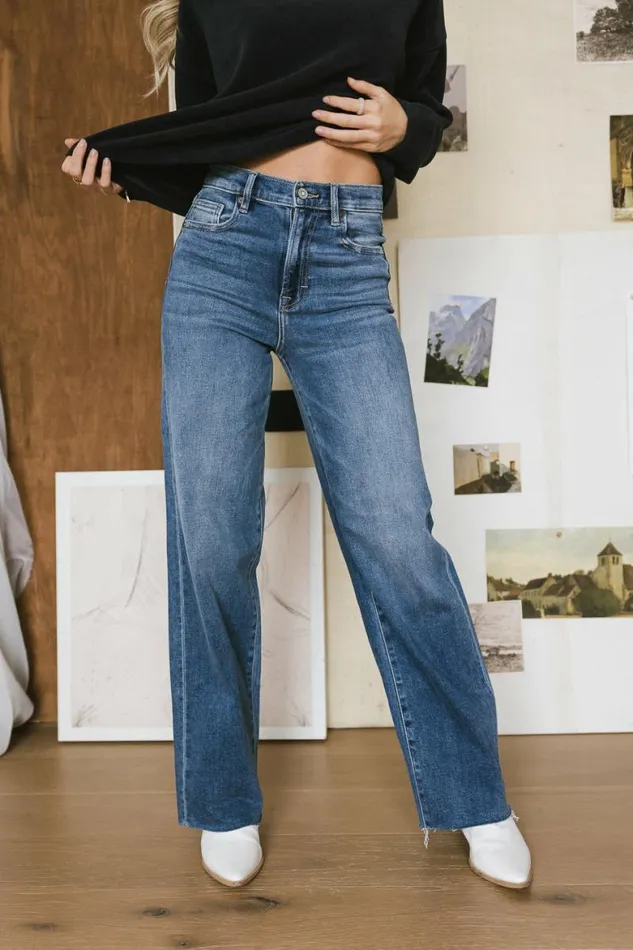 Riley Dad Jeans In Medium Wash Medium Wash Women Bohme Denim