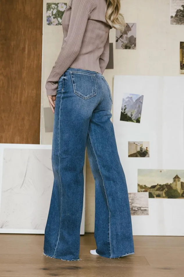 Riley Dad Jeans In Medium Wash Medium Wash Women Bohme Denim