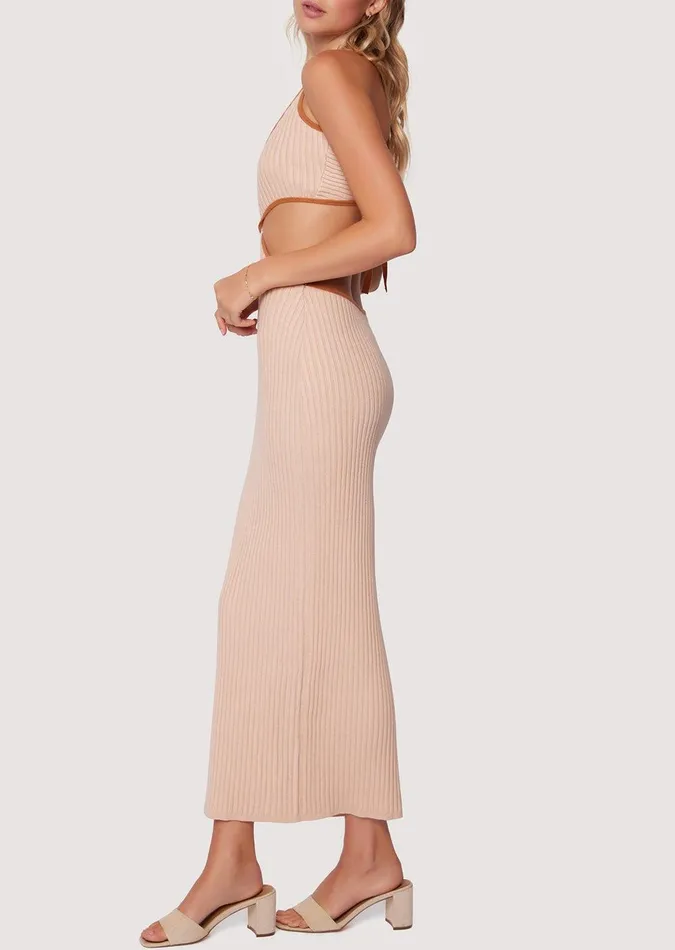 Riley Midi Dress Creamhazelnut Women Lost Wander Dresses