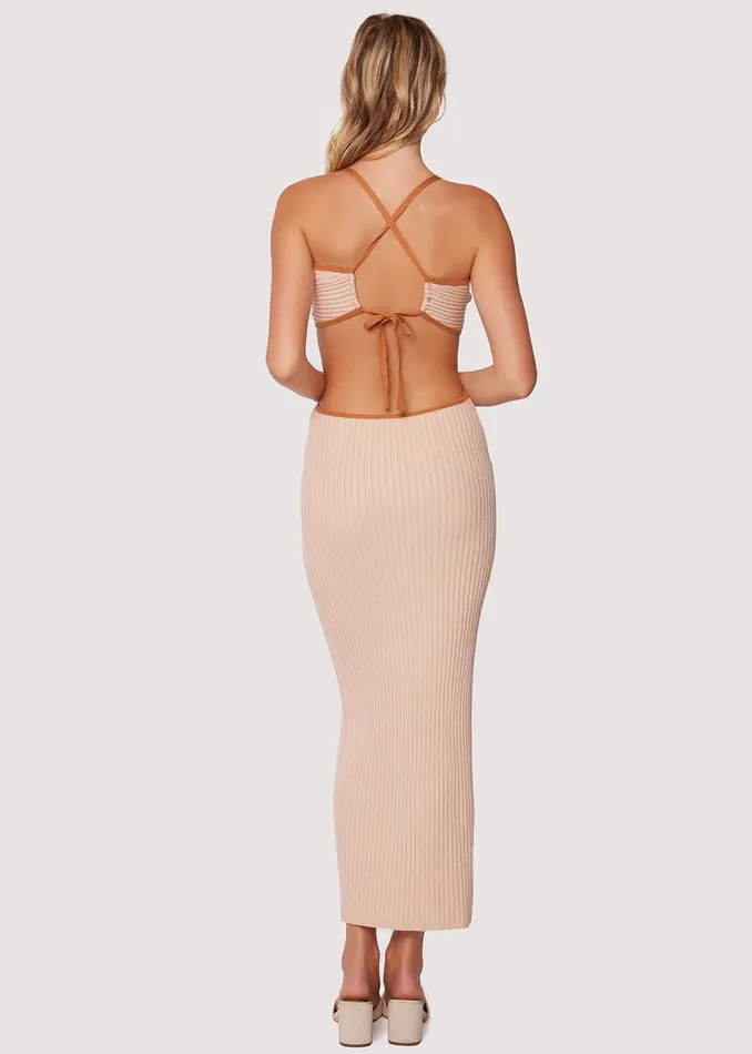 Riley Midi Dress Creamhazelnut Women Lost Wander Dresses
