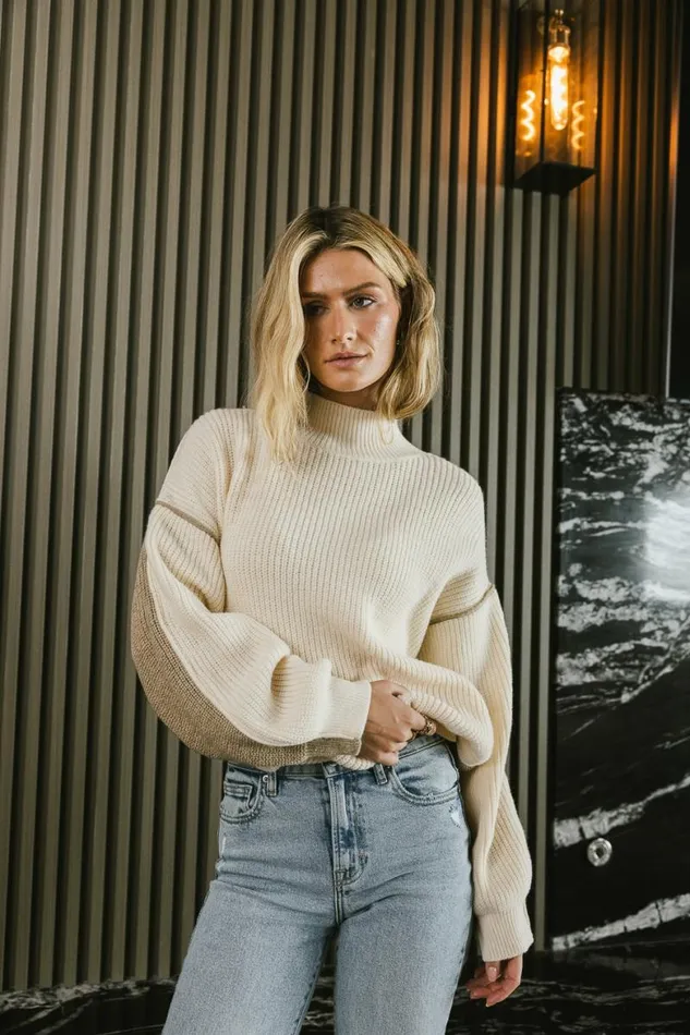 Rio Colorblock Sweater In Brown Brown Women Bohme Tops