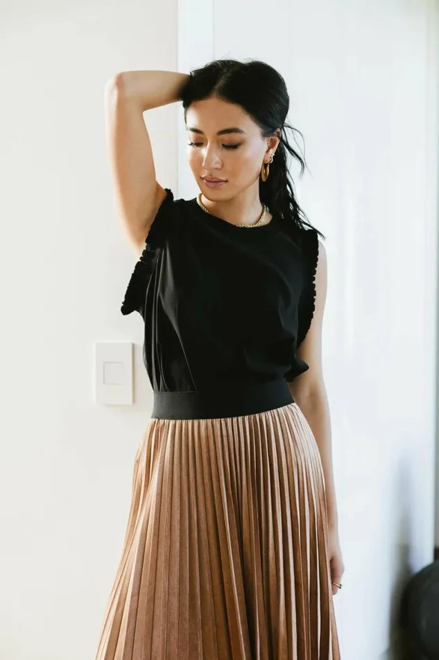 Rosie Tank Top In Black 8211 FINAL SALE Black Women Bohme Tees and Tanks