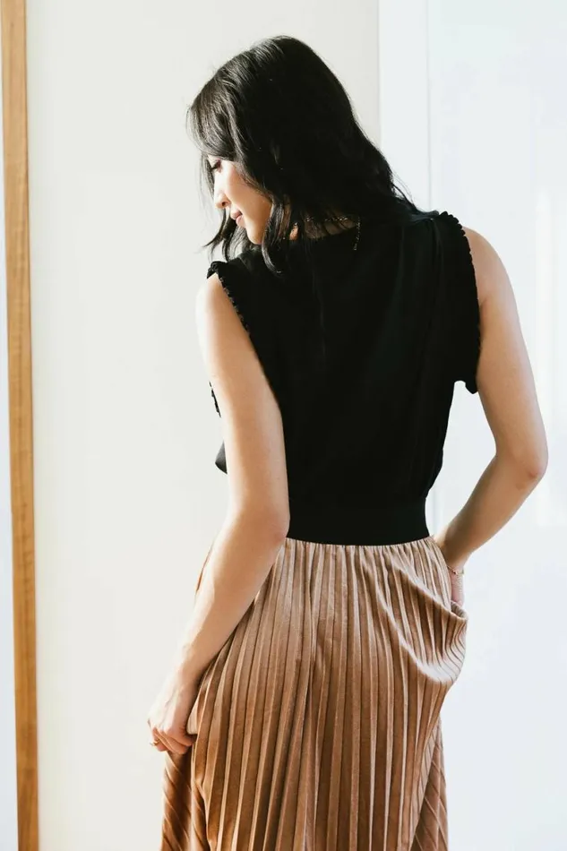 Rosie Tank Top In Black 8211 FINAL SALE Black Women Bohme Tees and Tanks