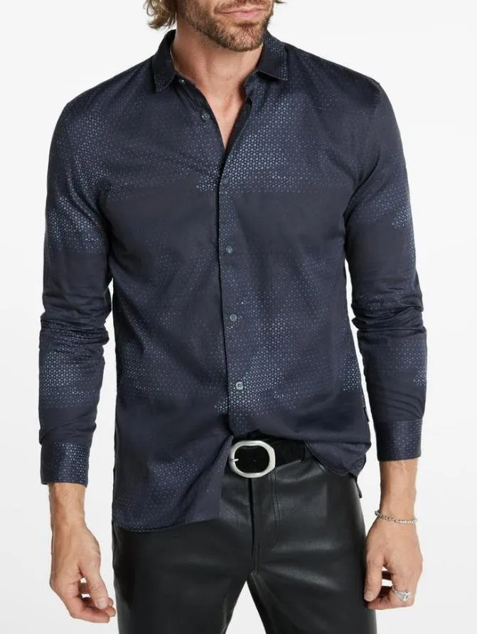 ROSS SHIRT Navy Clothing John Varvatos Shirts