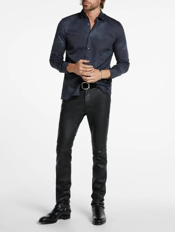 ROSS SHIRT Navy Clothing John Varvatos Shirts