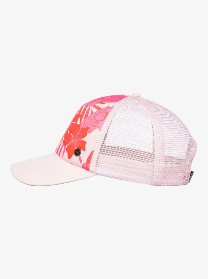 Roxy Hats Beautiful Morning Trucker Hat Pale Dogwood Lhibiscus 8211 Women