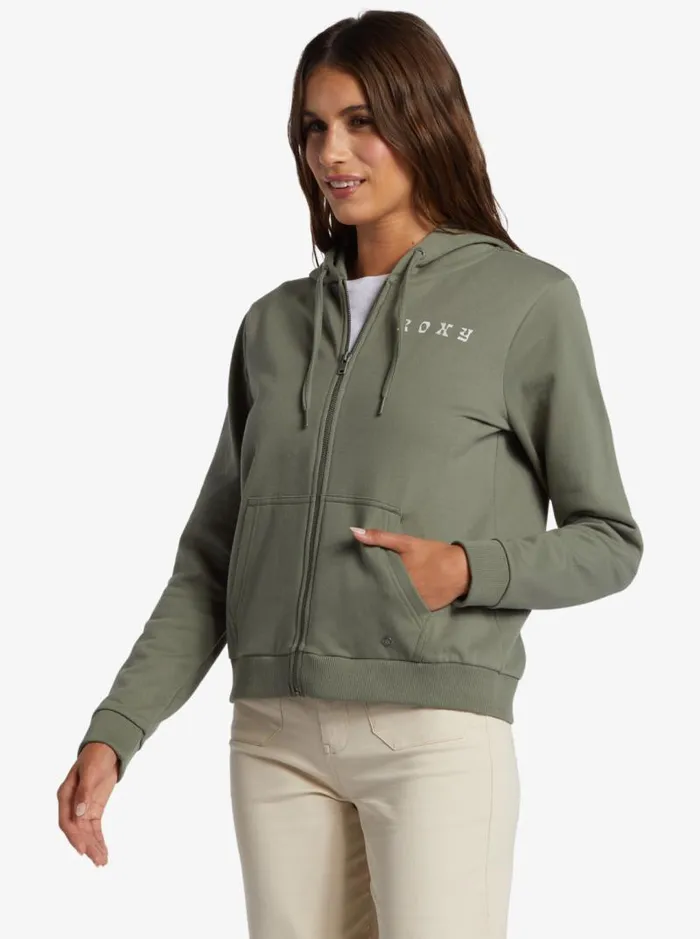 Roxy Jackets Evening Hike Zip ZipUp Hoodie Agave Green 8211 Women Roxy Jackets Evening Hike Zip ZipUp Hoodie Agave Green 8211 Women