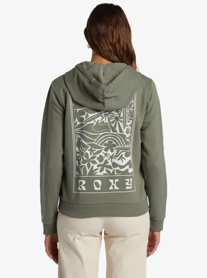 Roxy Jackets Evening Hike Zip ZipUp Hoodie Agave Green 8211 Women Roxy Jackets Evening Hike Zip ZipUp Hoodie Agave Green 8211 Women