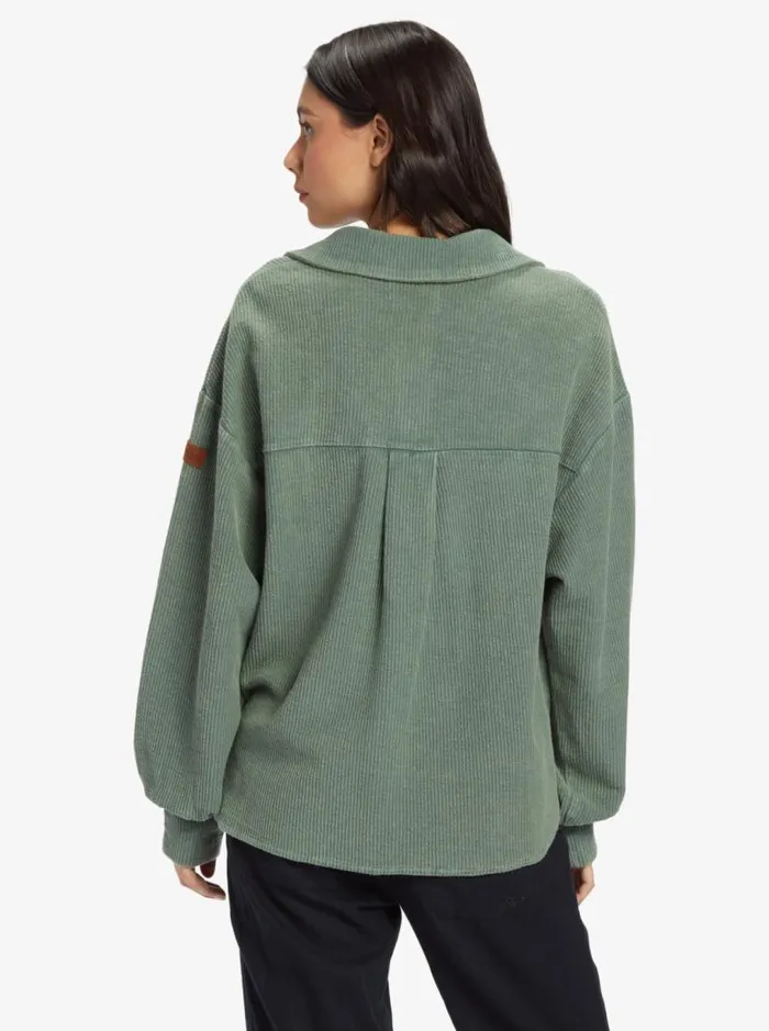 Roxy Jackets Off Duty Knit Shacket Overshirt Agave Green 8211 Women Roxy Jackets Off Duty Knit Shacket Overshirt Agave Green 8211 Women