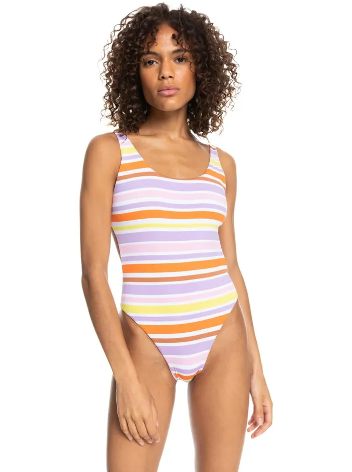 Roxy One Pieces SurfKindKate Reversible OnePiece Swimsuit Bright White Aloha Stripe Hori 8211 Women Roxy One Pieces SurfKindKate Reversible OnePiece Swimsuit Bright White Aloha Stripe Hori 8211 Women