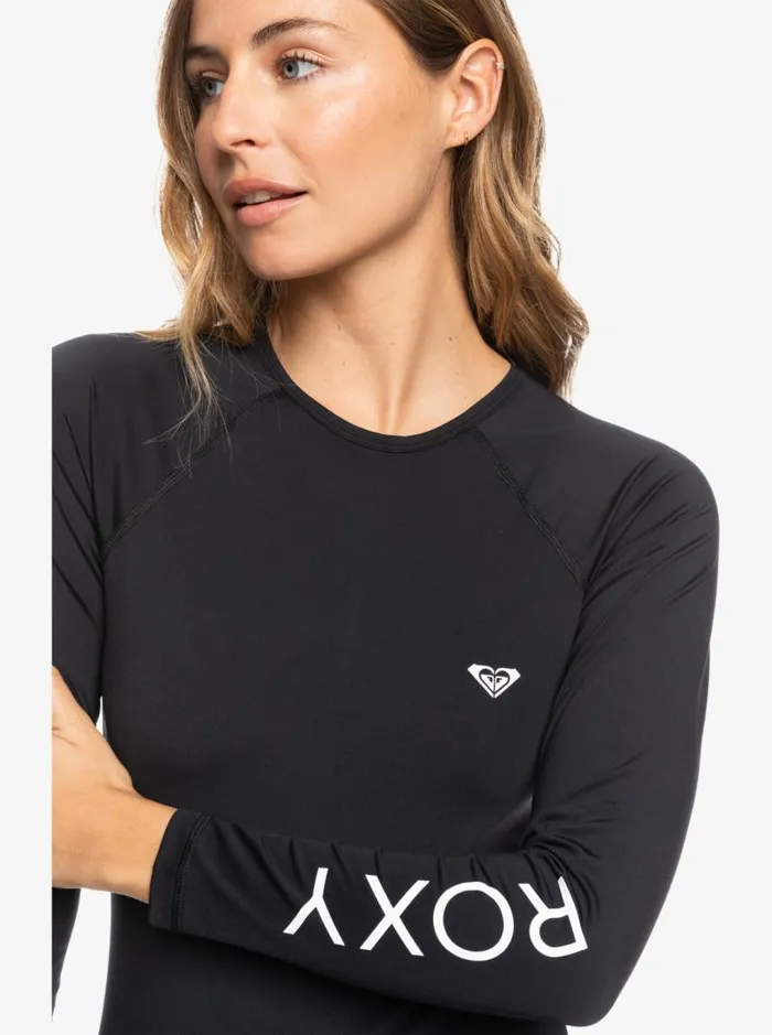 Roxy Rashguards New Essentials Long Sleeve OnePiece Swimsuit Anthracite 8211 Women Roxy Rashguards New Essentials Long Sleeve OnePiece Swimsuit Anthracite 8211 Women
