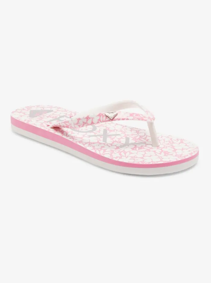 Roxy Shoes and Sandals Girl039s 416 Pebbles Sandals Whitecrazy Pink 8211 Kids