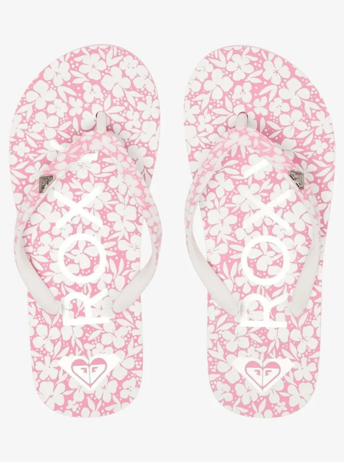 Roxy Shoes and Sandals Girl039s 416 Pebbles Sandals Whitecrazy Pink 8211 Kids Roxy Shoes and Sandals Girl039s 416 Pebbles Sandals Whitecrazy Pink 8211 Kids