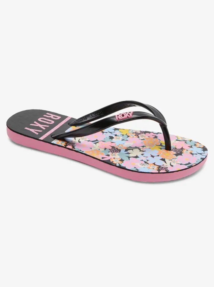 Roxy Shoes and Sandals Girl039s 416 Viva Stamp Sandals Blackcandy Pink 8211 Kids