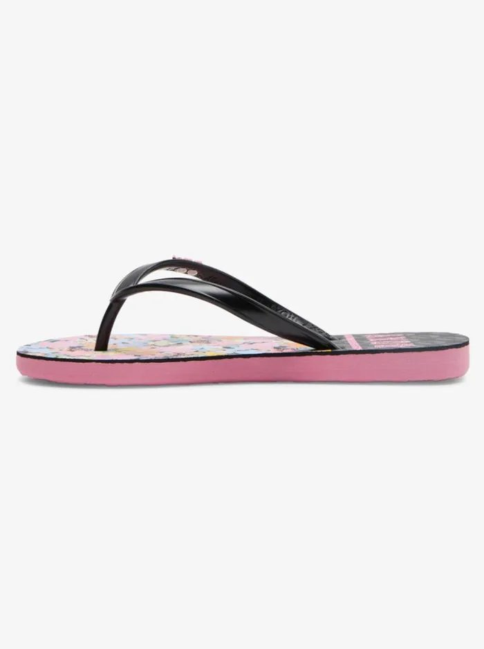 Roxy Shoes and Sandals Girl039s 416 Viva Stamp Sandals Blackcandy Pink 8211 Kids