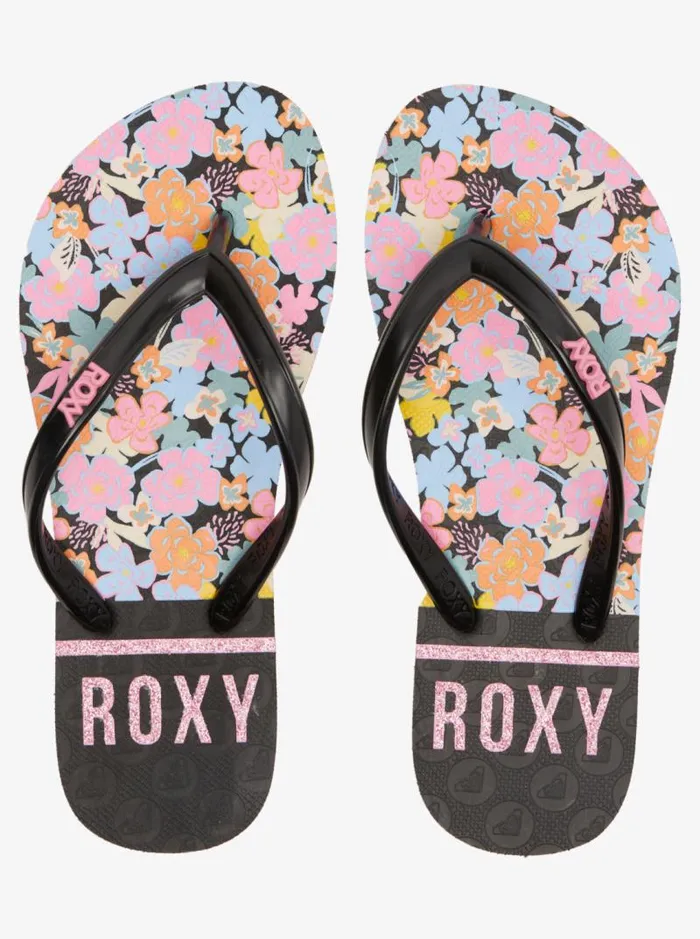 Roxy Shoes and Sandals Girl039s 416 Viva Stamp Sandals Blackcandy Pink 8211 Kids