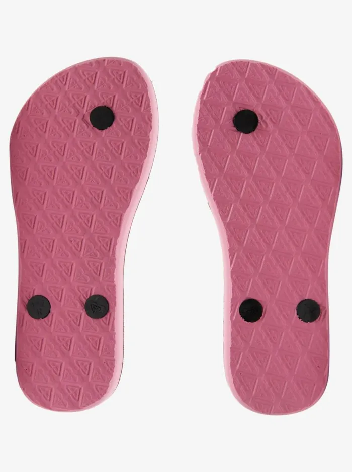 Roxy Shoes and Sandals Girl039s 416 Viva Stamp Sandals Blackcandy Pink 8211 Kids