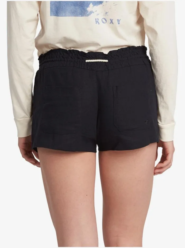 Roxy Shorts Oceanside Elasticized Shorts True Black 8211 Women Roxy Shorts Oceanside Elasticized Shorts True Black 8211 Women