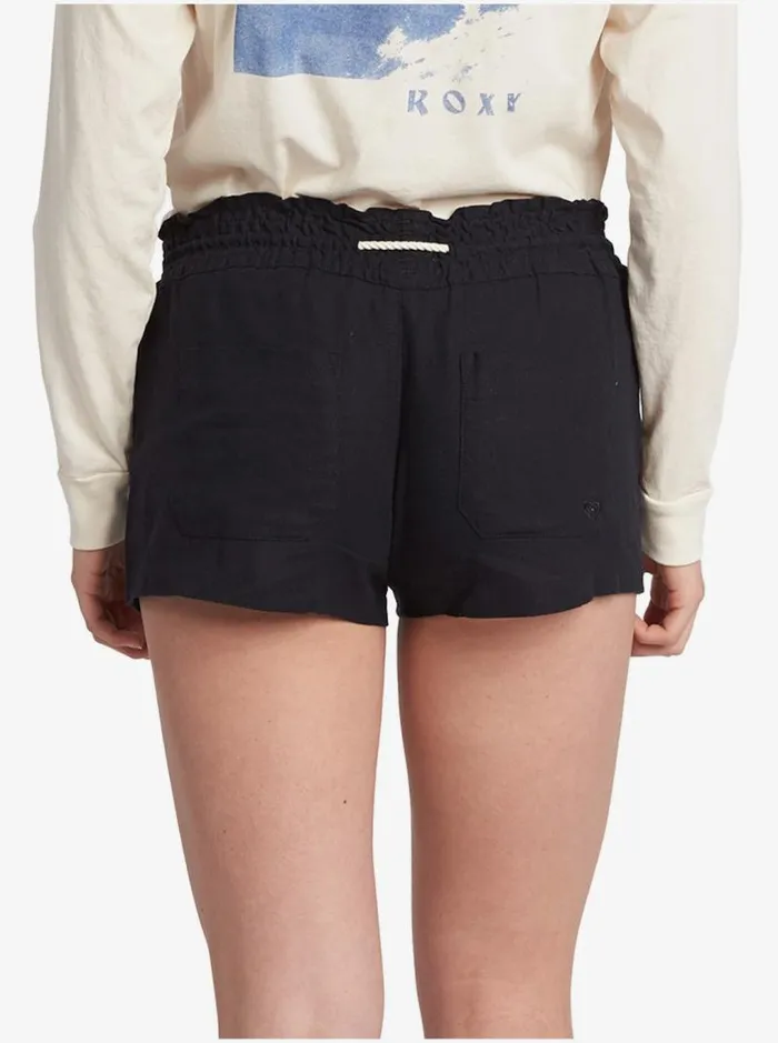 Roxy Shorts Oceanside Elasticized Shorts True Black 8211 Women Roxy Shorts Oceanside Elasticized Shorts True Black 8211 Women