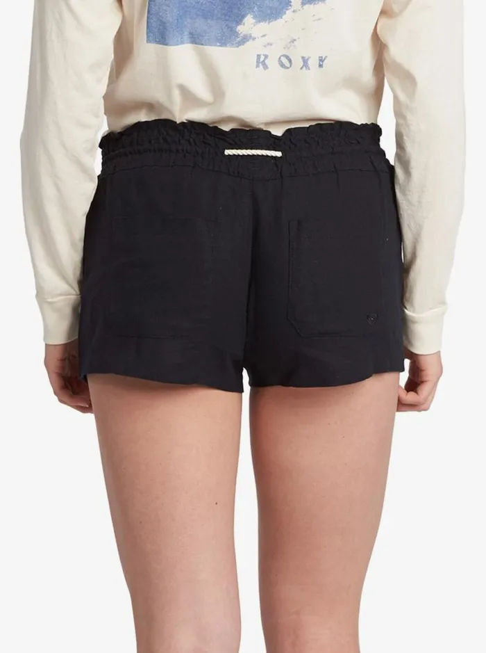 Roxy Shorts Oceanside Elasticized Shorts True Black 8211 Women Roxy Shorts Oceanside Elasticized Shorts True Black 8211 Women