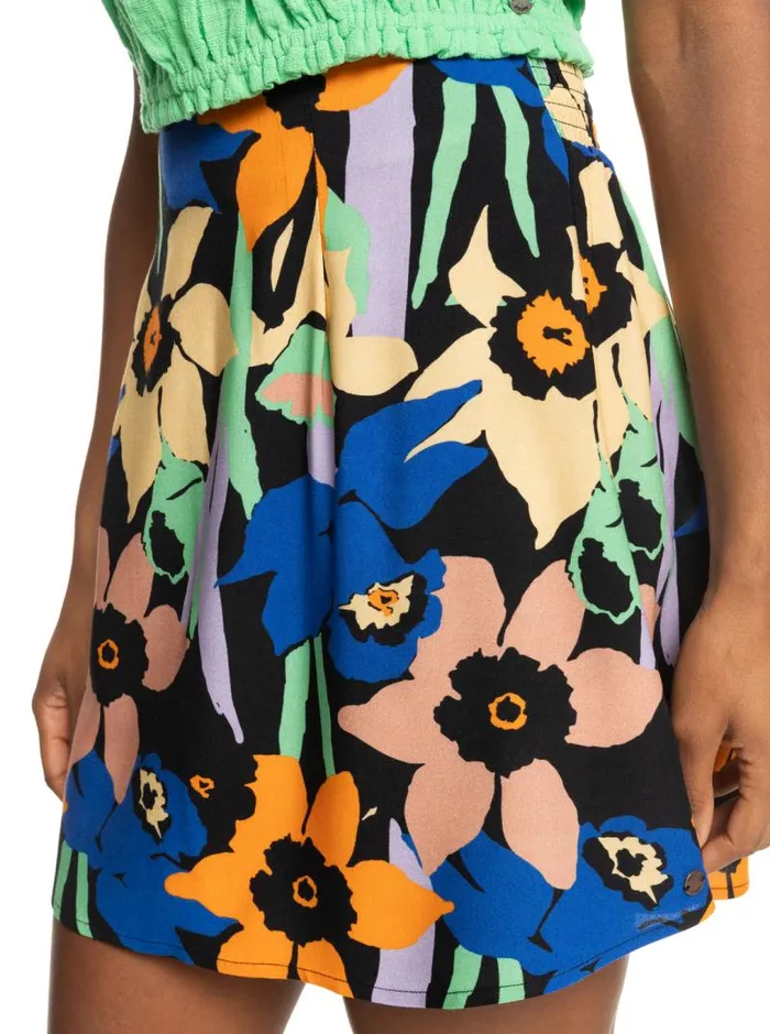 Roxy Skirts Golden Poppy Mini Flowy Skirt Anthracite Flower Jammin 8211 Women Roxy Skirts Golden Poppy Mini Flowy Skirt Anthracite Flower Jammin 8211 Women