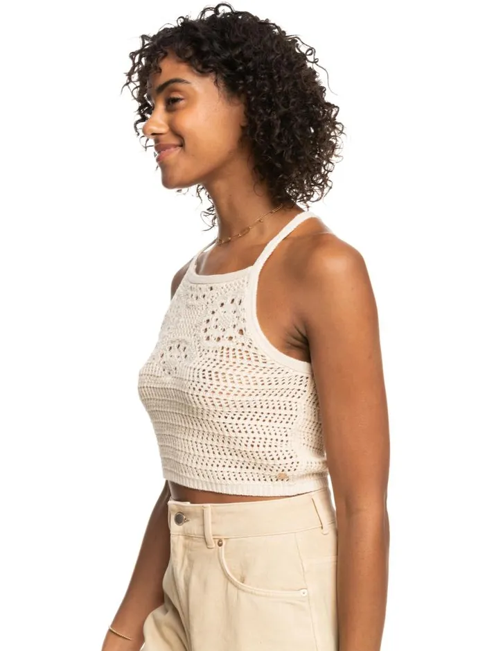 Roxy Sweaters Malibu Crush Knitted Halter Top Tapioca 8211 Women