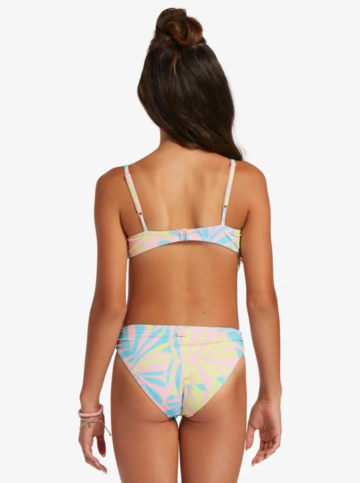 Roxy Swim Girl039s 416 Palms Colors Two Piece Bralette Bikini Set For Girls Daiquiri Green All Palmed O Rg 8211 Kids