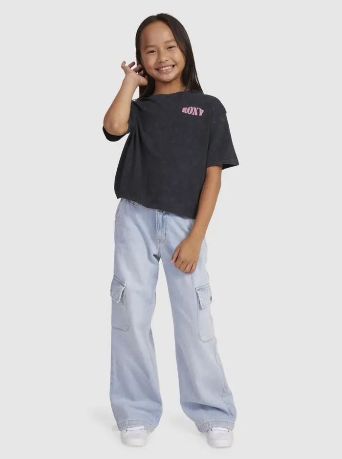 Roxy Tees and Tanks Girl039s 416 Sun For All Seasons A TShirt Anthracite 8211 Kids