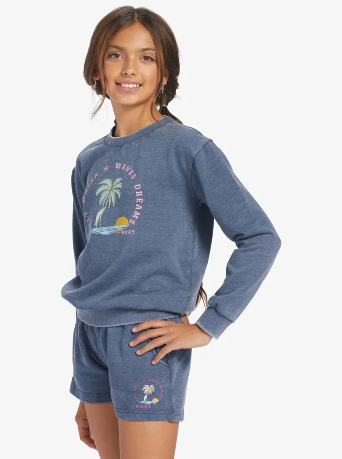 Roxy Tops Girl039s 416 Music And Me A Sweatshirt Mood Indigo 8211 Kids