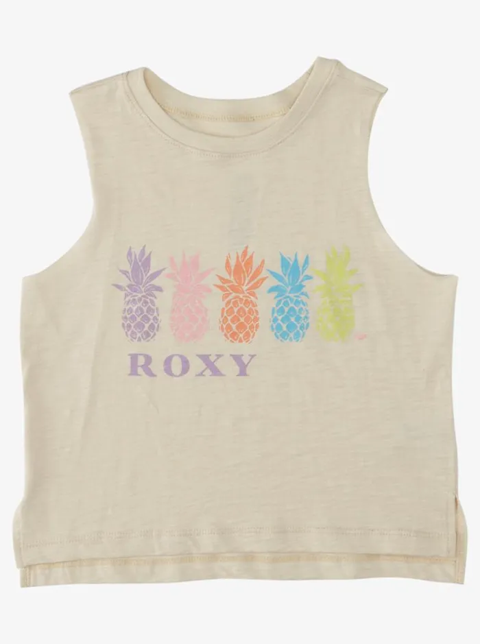 Roxy Tops Girl039s 416 Pineapples Sleeveless TShirt Tapioca 8211 Kids