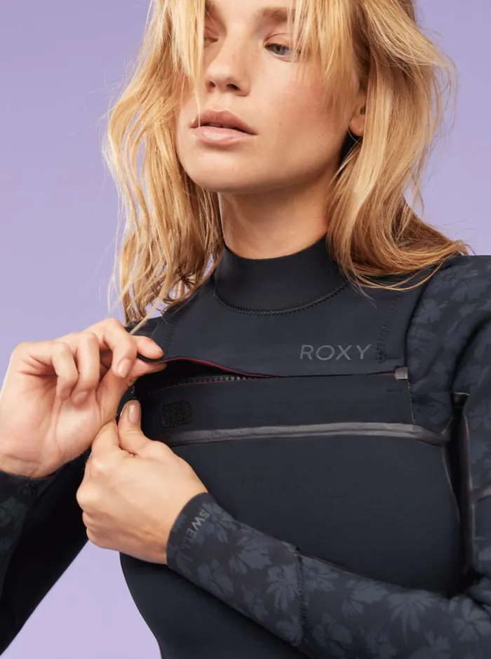 Roxy Wetsuits 43mm Swell Series Chest Zip Wetsuit Black 8211 Women Roxy Wetsuits 43mm Swell Series Chest Zip Wetsuit Black 8211 Women