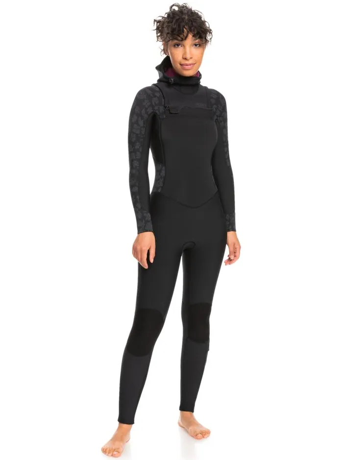 Roxy Wetsuits 543mm Swell Series Hooded Chest Zip Wetsuit Black 8211 Women