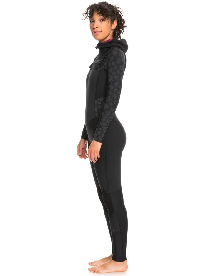 Roxy Wetsuits 543mm Swell Series Hooded Chest Zip Wetsuit Black 8211 Women
